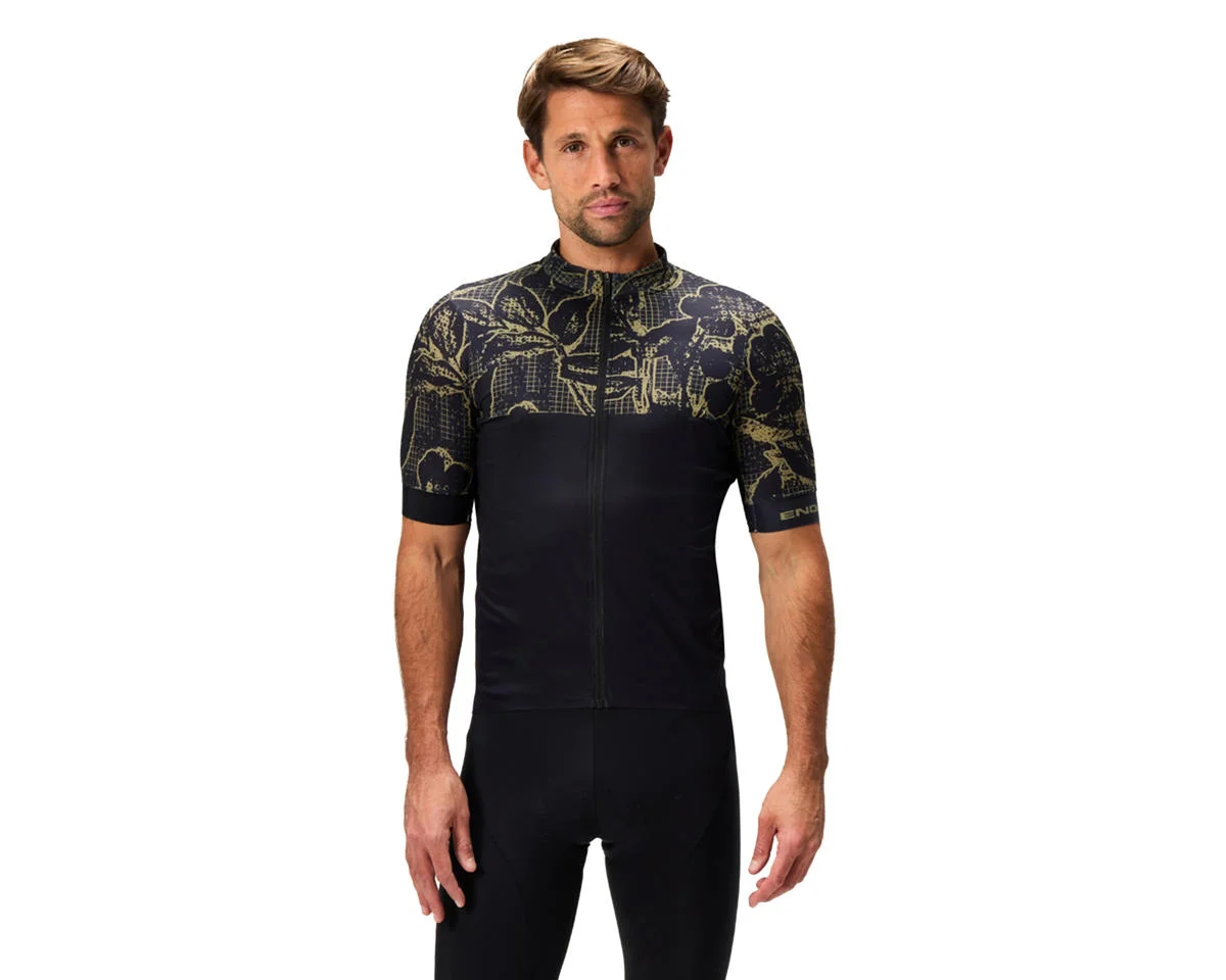 Endura Floral Block FS260 Print Short Sleeve Jersey (Black) (S)